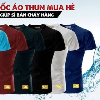 ÁO THUN NAM CỔ TIM ĐỦ MÀU L89