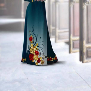 VẢI ÁO DÀI IN HOA 3D BAO ĐẸP