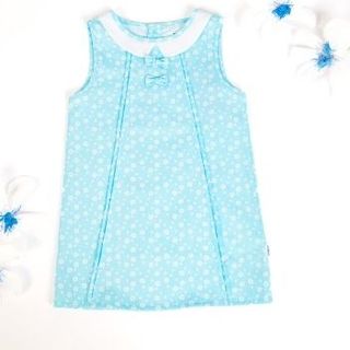 Đầm Cổ Trắng Đính Nơ Tiniboo