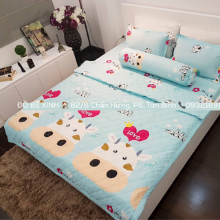 Bộ chăn trần cotton polly