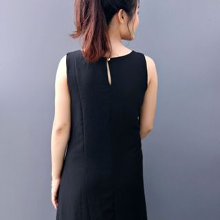 đầm voan 2 lớp chấm bi