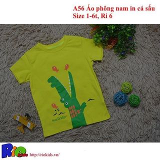 A56 áo phông nam in cá sấu 1-6t Ri 6 giá sỉ