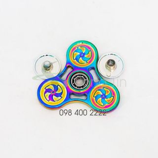 Con quay chong chóng 3 cánh 7 màu - Rainbow Pinwheel Spinner - Fidget Spinner