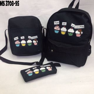 SET BO 3 BALO - TUI - VI - HÌNH CUPCAKE giá sỉ