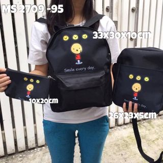 SET BO BALO TÚI VÍ SMILE giá sỉ