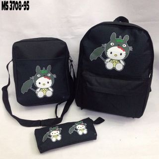 SET BỘ 3 BALO - TÚI - VÍ KITTY TOTORO