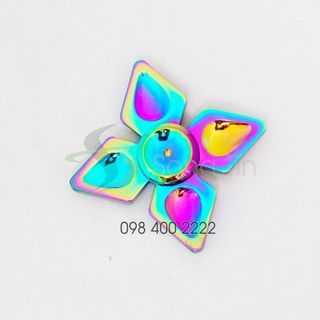 Con quay 4 cánh 7 màu - Rainbow Quad-wing Spinner - Fidget Spinner