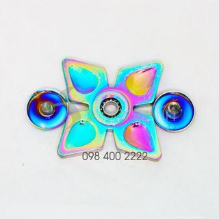 Con quay 4 cánh 7 màu - Rainbow Quad-wing Spinner - Fidget Spinner
