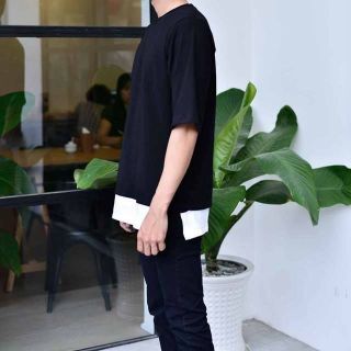 Sỉ Áo thun 2 lớp đen trắng vải Da Cá ngoại
