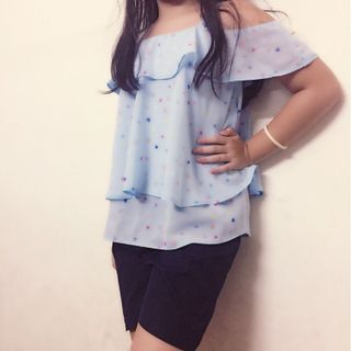 Bộ rớt vai bé gái size đại chất liệu