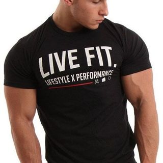 ÁO THUN LIVE FIT ĐEN LFVTD01