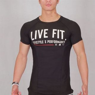 ÁO THUN LIVE FIT ĐEN LFVTD01