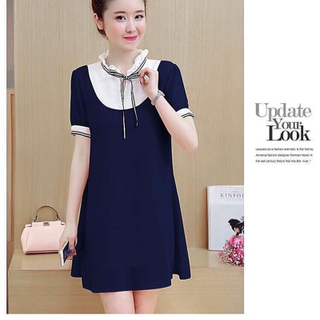 ĐẦM SUÔNG CỔ BÈO DÂY NƠ SỌC - DT1227 - xuong may do thanh