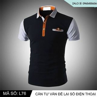 ÁO THUN NAM PHỐI MÀU THÂN TAY L76