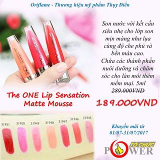 The one lip sensation matte mousse