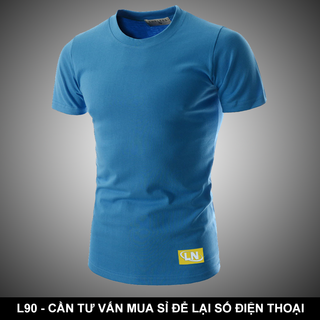 ÁO THUN NAM CỔ TRÒN MÀU XANH L90