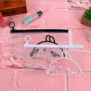 Túi zip Molang a6 trắng