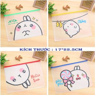 Túi zip A5 Molang màu
