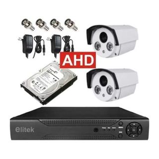 Giới thiệu sản phẩm Bộ 2 Camera AHD Elitek ECA-50913Trắng - Đầu Ghi Elitek Ổ cứng 160GB giá sỉ