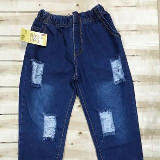 Quần baggy nữ với chất jean co giãn