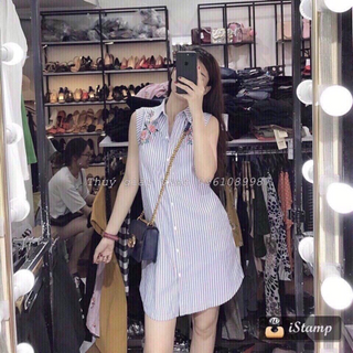 đầm sọc thêu