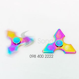 Con quay 3 cánh nhọn 7 màu - Rainbow Tri-wing Spinner - Fidget Spinner