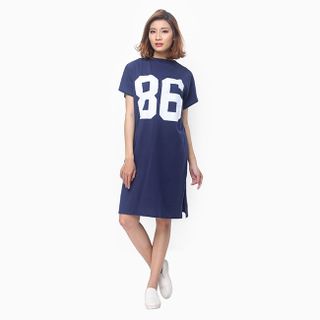Đầm thun nữ oversize form dài họa tiết ngôi sao