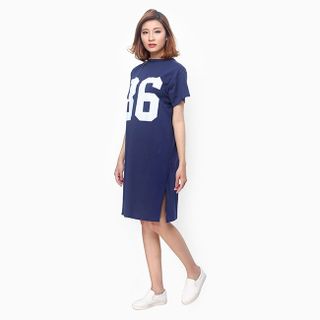 Đầm thun nữ oversize form dài họa tiết ngôi sao
