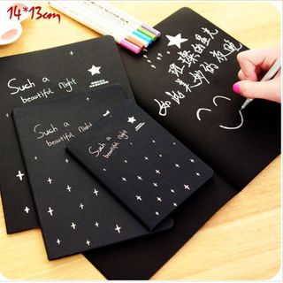 Sổ giấy đen nhỏ 14513cm 30trang luôn bìa