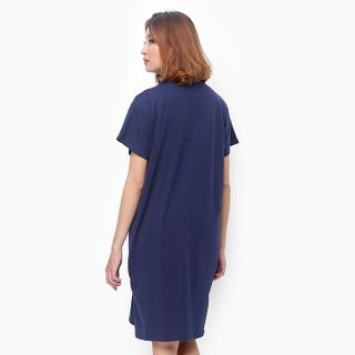 Đầm thun nữ oversize form dài màu xanh đen