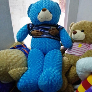 Gấu bông Teddy khổ 1m4 màu xanh