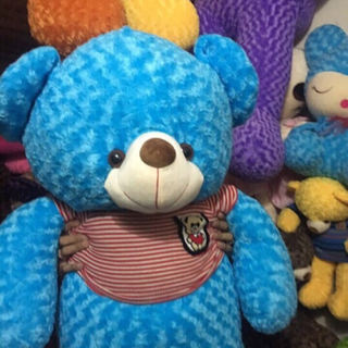 Gấu bông Teddy khổ 1m4 màu xanh
