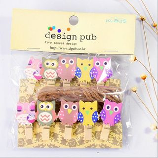 Kẹp gỗ trang trí Bịch 10-12 cái có dây treo