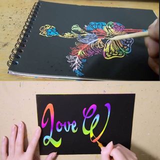 Sổ Scratch rainbow - sổ ma thuật kích thước 1926cm