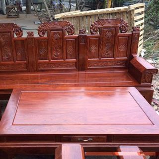 Bộ Hộp Âu Á Gỗ Hương Vân Chương Voi Đoản 2m4