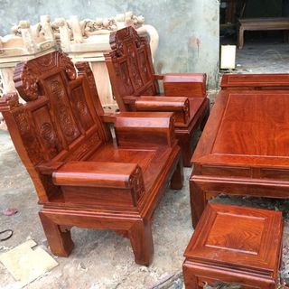 Bộ Hộp Âu Á Gỗ Hương Vân Chương Voi Đoản 2m4