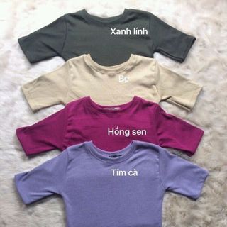 áo thun gân croptop