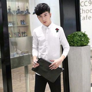 Sơ mi thêu hoa nhỏ