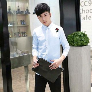 Sơ mi thêu hoa nhỏ
