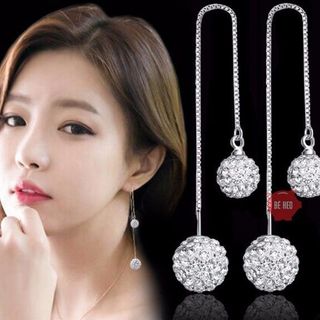 Bông tai 2 trái châu dài BH552