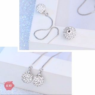 Bông tai 2 trái châu dài BH552