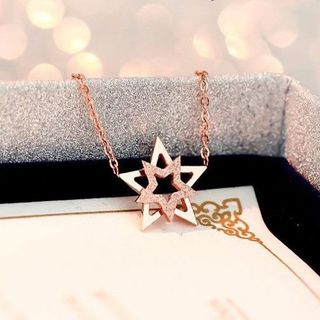 Dây chuyền ngôi sao kép mạ cát