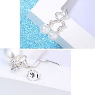 Bông tai ngọc trai lượn sóng thời trang sang trọng BH559