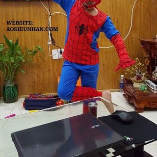 Quần áo siêu nhân nhện dài trẻ em