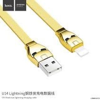 Hoco - Dây Cáp Sạc Apple Lightning - U14 - Có đèn LED - Mặt Nạ Steel Man - 120cm