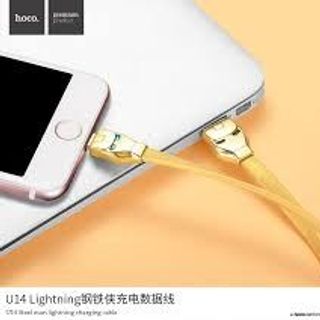 Hoco - Dây Cáp Sạc Apple Lightning - U14 - Có đèn LED - Mặt Nạ Steel Man - 120cm