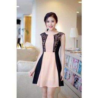 Đầm phối ren cúp ngực NK Fashion