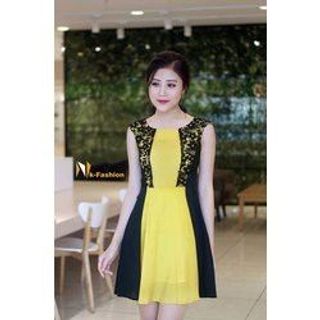 Đầm phối ren cúp ngực NK Fashion