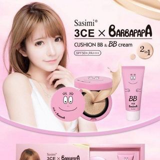Set BB cream phấn nước Sasimi mặt cười