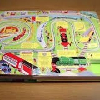 Wind up Train đoàn tàu trên cuốn sách - sách tiếng anh trẻ em NXB USBORNE - đồ chới giáo dục sớm cho bé